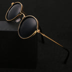 Unisex Premium Metalen Zonnebril | Tijdloos Ronde Zonnebrillen met UV Bescherming 5
