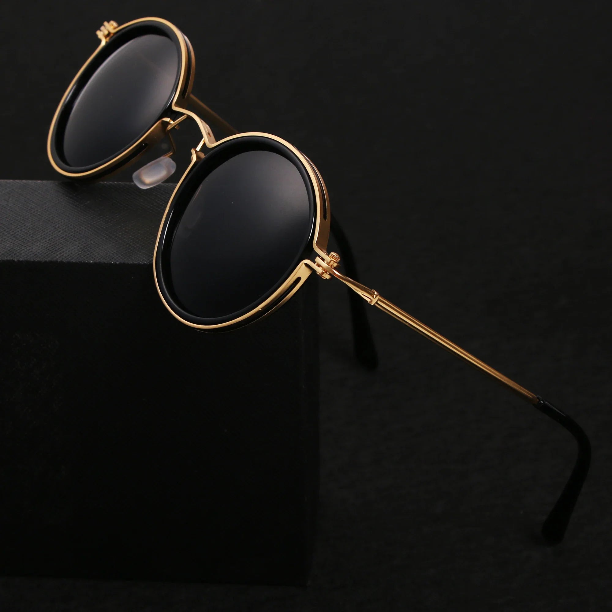 Unisex Premium Metalen Zonnebril | Tijdloos Ronde Zonnebrillen met UV Bescherming 5