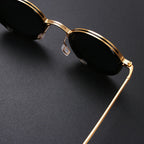 Unisex Premium Metalen Zonnebril | Tijdloos Ronde Zonnebrillen met UV Bescherming 6