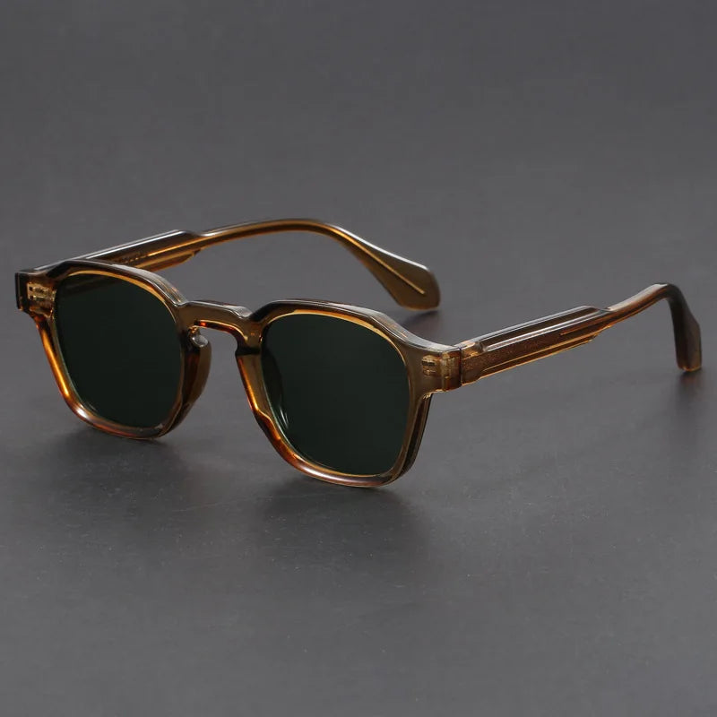 Unisex Vintage Polycarbonaat Zonnebril | Stevig en Comfortabel Ontwerp met UV-Bescherming 0