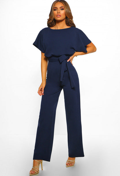 Vrouwen Zwarte Jumpsuit | Feestelijke Hoge Taille One-Piece met Comfortabele Pasvorm 1