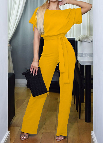 Vrouwen Zwarte Jumpsuit | Feestelijke Hoge Taille One-Piece met Comfortabele Pasvorm 5