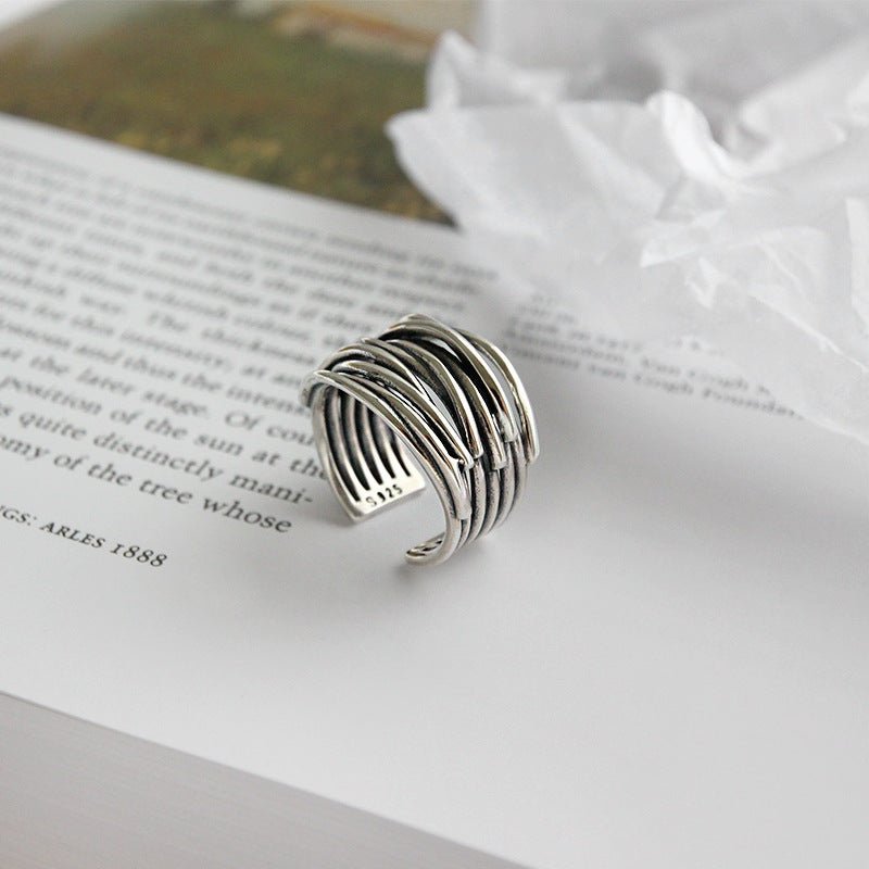 Vrouwen's Elegante Verstelbare Gelaagde Ring | Tijdloos Sterling Zilver Sieraad 3