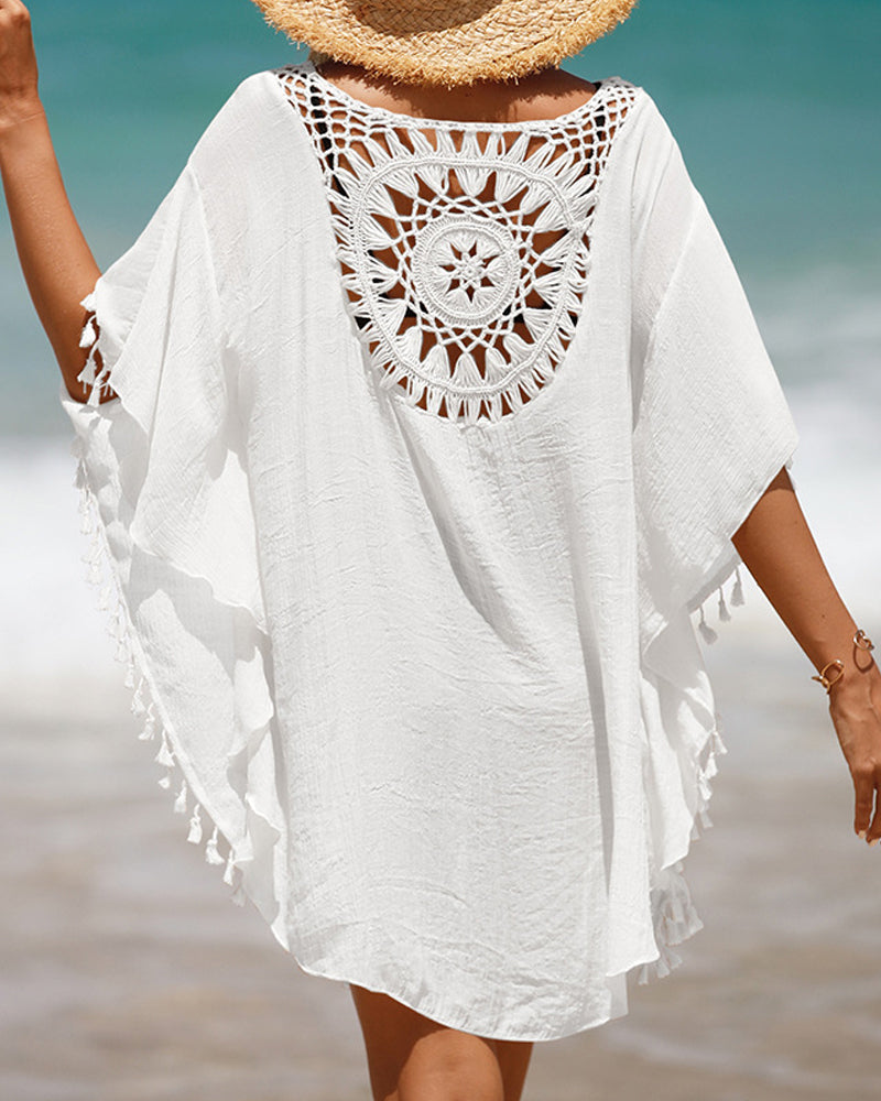Vrouwen's Gehaakt Katoenen Strandbedekking | Luchtige Elegante Boho Cover-Up voor Zomer 1
