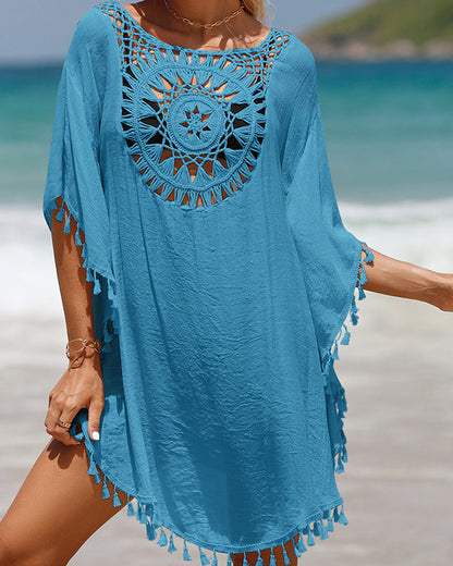 Vrouwen's Gehaakt Katoenen Strandbedekking | Luchtige Elegante Boho Cover-Up voor Zomer 3