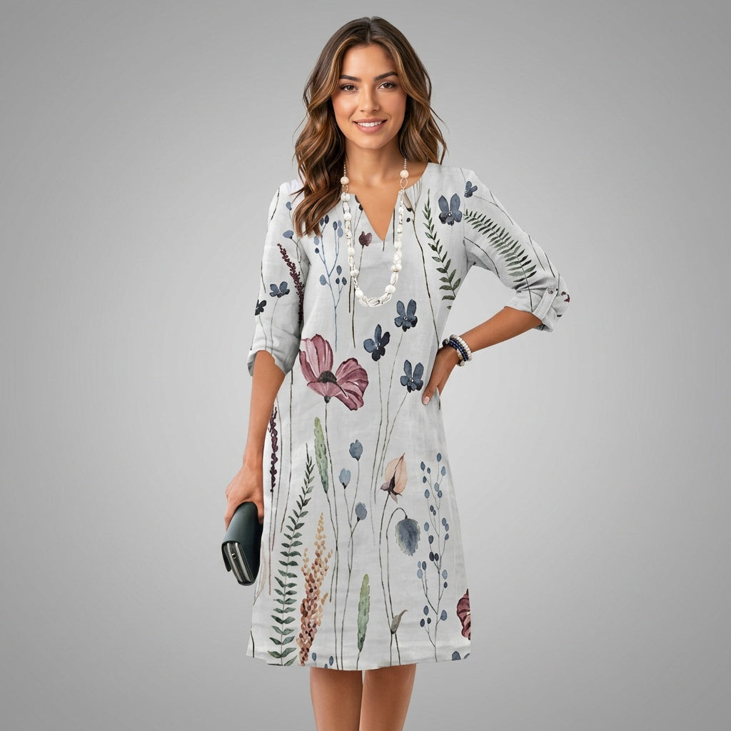 Stephanie | Dames Bloemenprint Tuniek Jurk