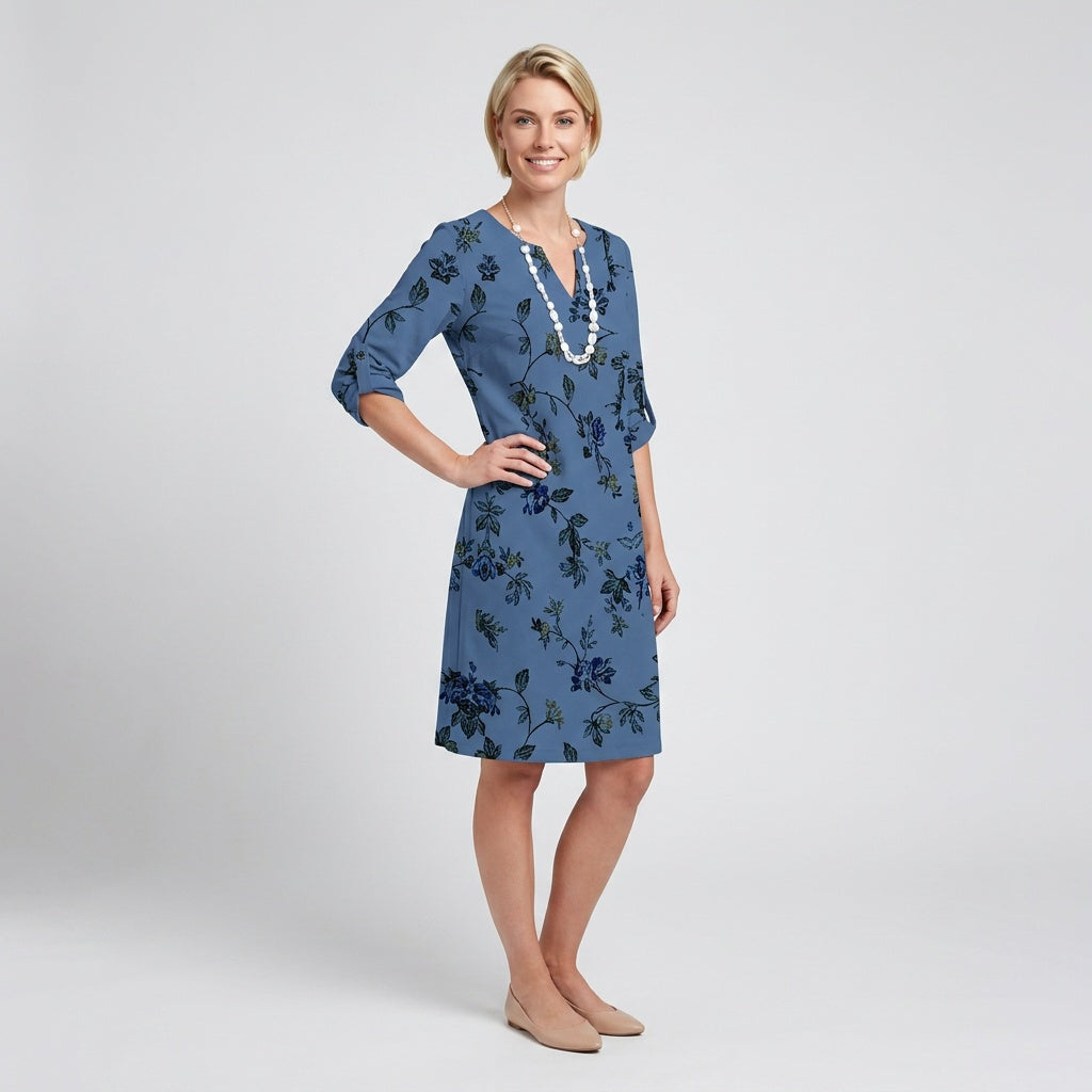 Stephanie | Dames Bloemenprint Tuniek Jurk