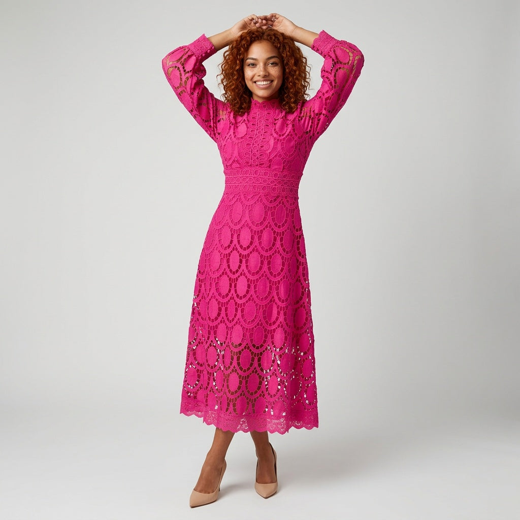 Klarissa | Elegante Kanten Jurk Dames